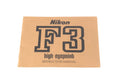 Nikon F3 HP Instructions - Accessory