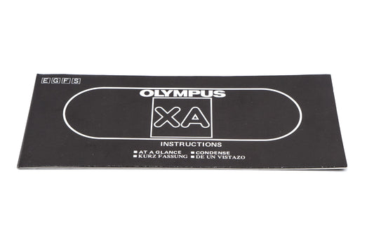 Olympus XA Instructions At a Glance