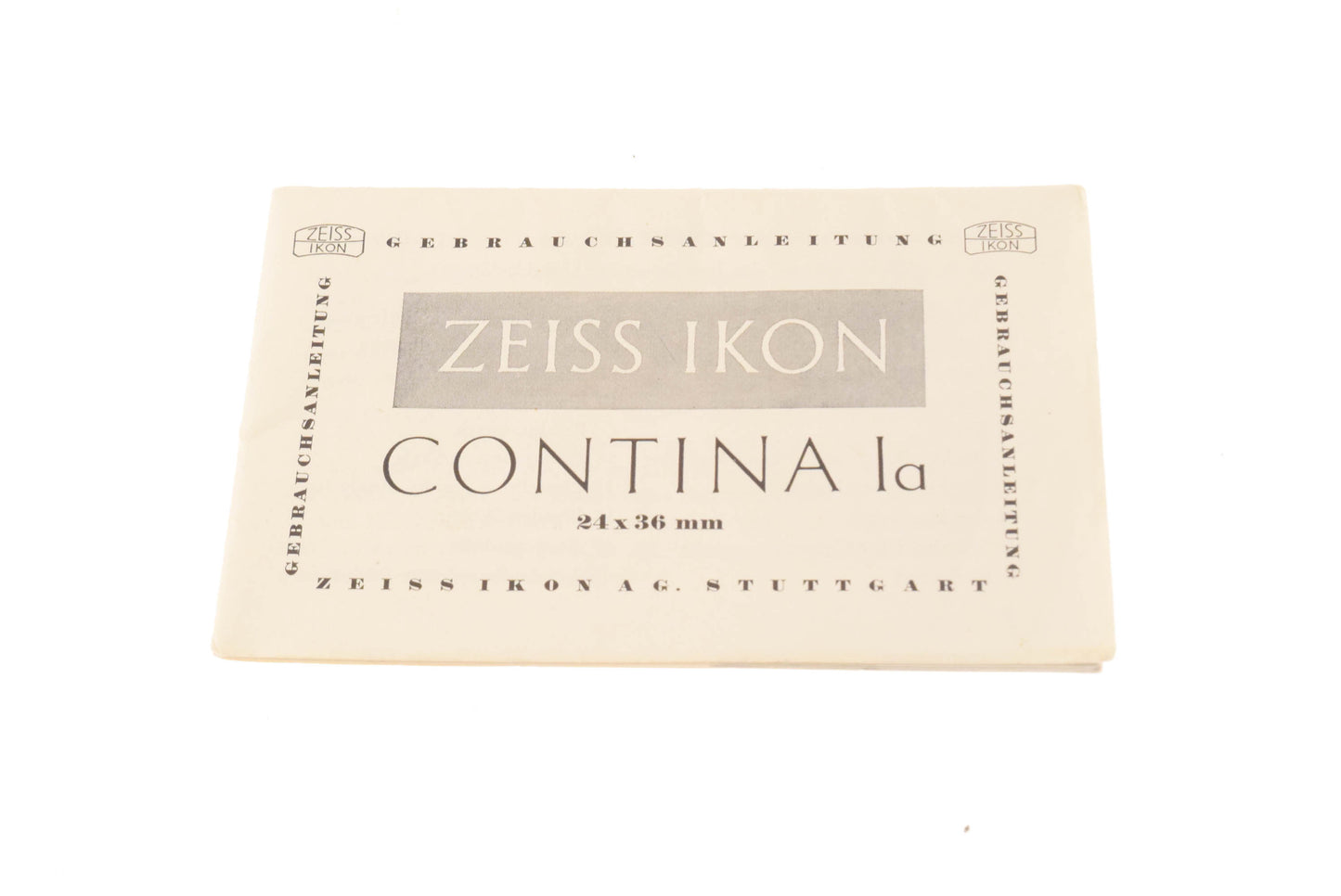 Zeiss Ikon Contina 1a (526/24) Instructions - Accessory