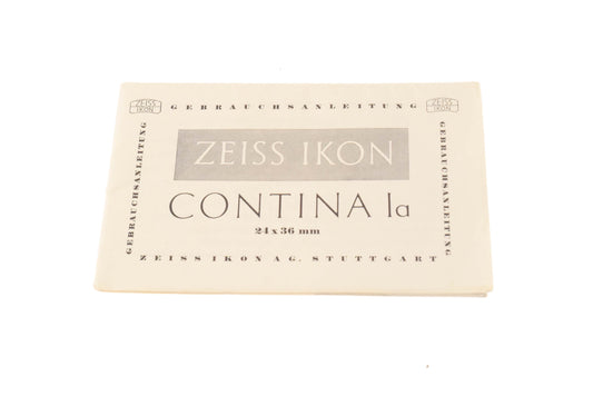 Zeiss Ikon Contina 1a (526/24) Instructions - Accessory