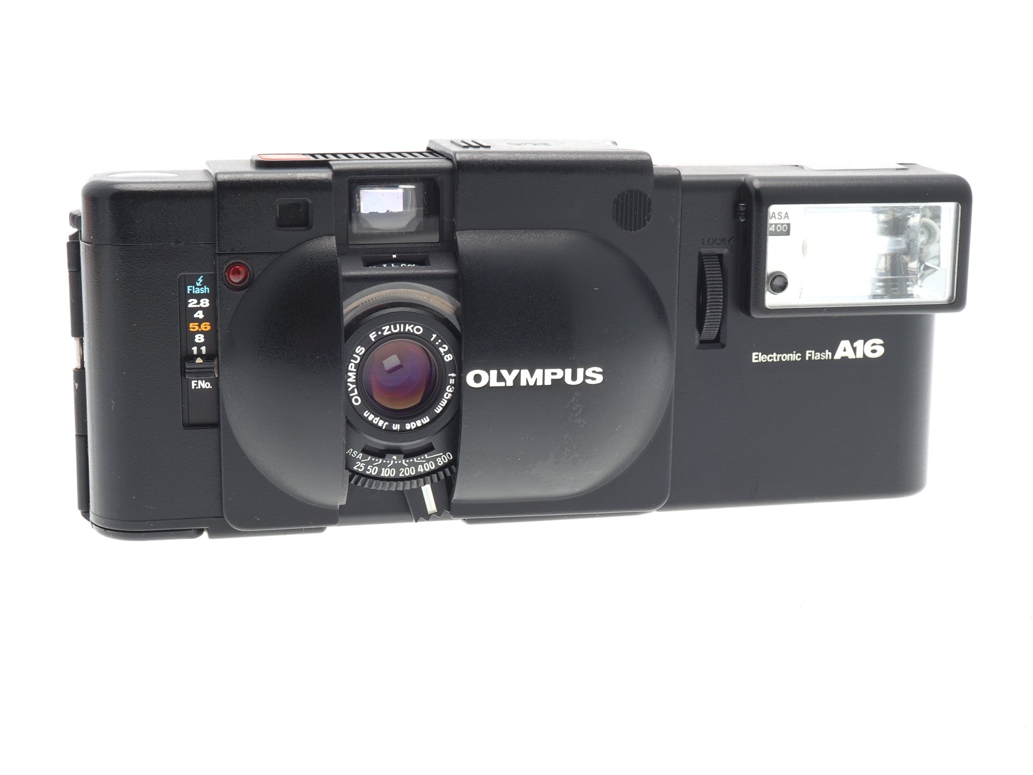 Olympus XA + A16 Electronic Flash – Kamerastore