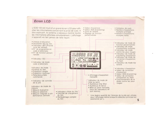 Canon EOS 100 Instructions