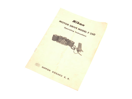 Nikon Motor Dirve Model F-250 Instructions - Accessory
