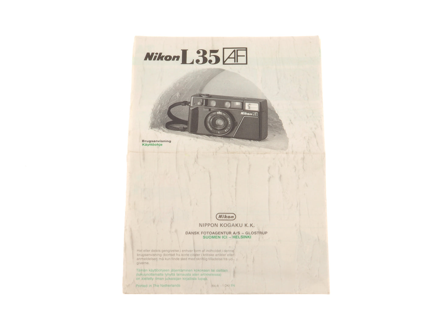 Nikon L35AF Brugsanvisning/Käyttöohje - Accessory