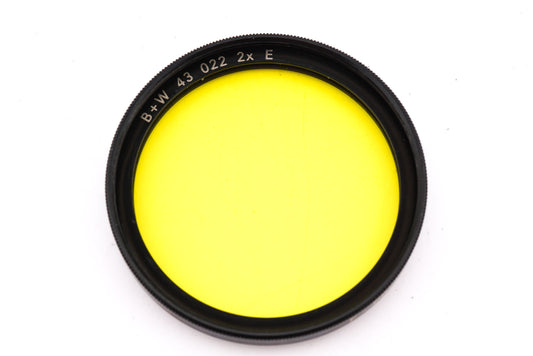 B+W 43mm Yellow Filter 022 2x - Accessory
