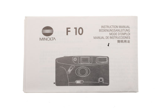 Minolta F10 Instruction Manual