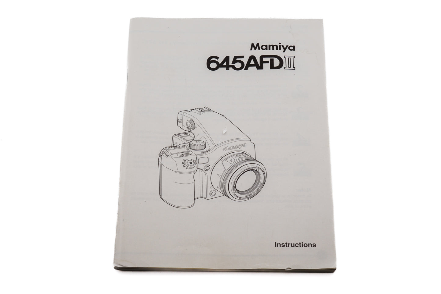 Mamiya 645AFD II Instructions - Accessory