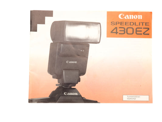 Canon 430EZ Speedlite Instruction Manual