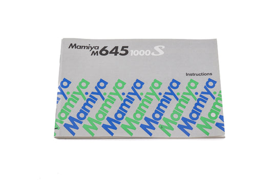 Mamiya M645 1000S Instructions
