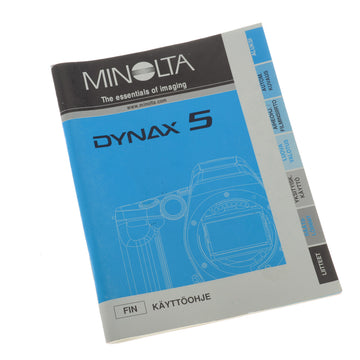 Minolta Dynax 5 Instructions