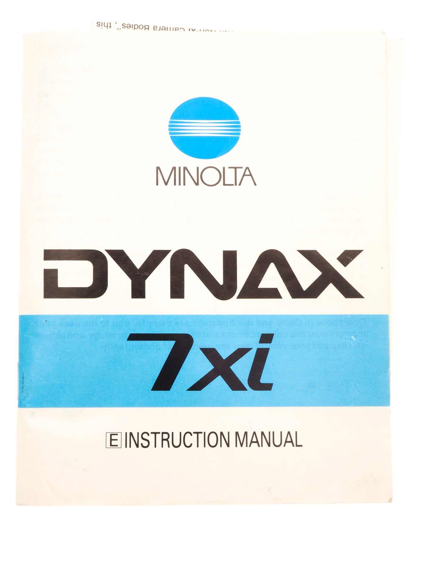Minolta Dynax 7 XI Instructions