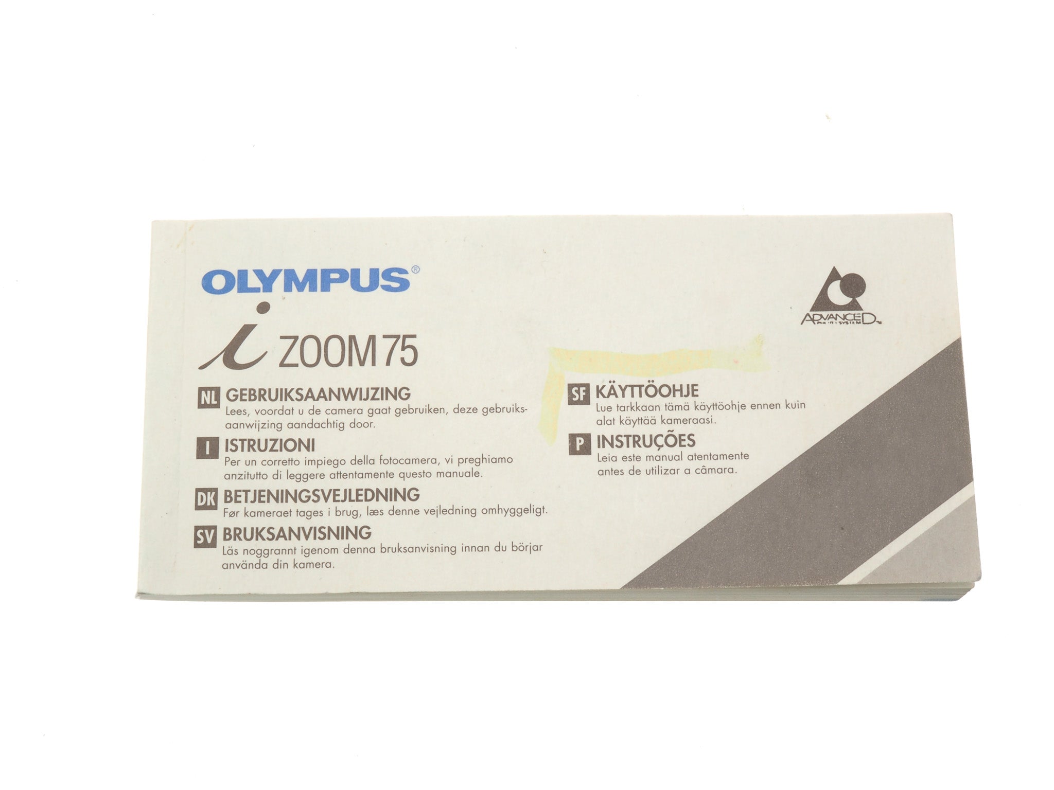 Olympus iZoom 75 Instructions