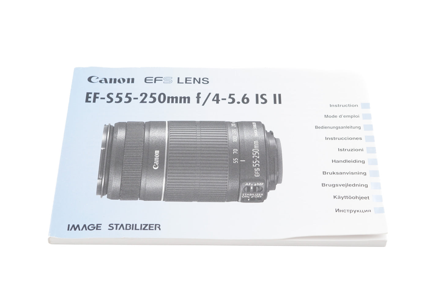 Canon EF-S35-250mm f/4.5-5.6 IS II Instructions