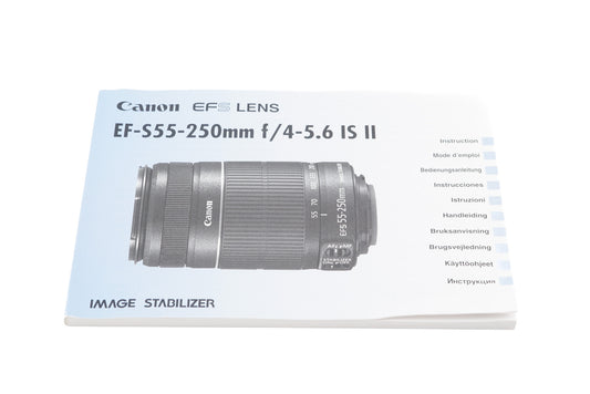 Canon EF-S35-250mm f/4.5-5.6 IS II Instructions
