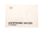 Agfa Agfatronic 341 CBS S-Computer Instructions