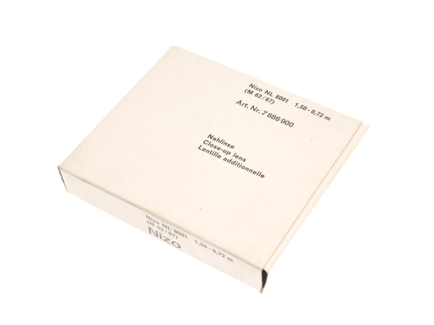 Nizo 62mm NL 8001 / 1.5-0.72m Close-Up Lens - Accessory