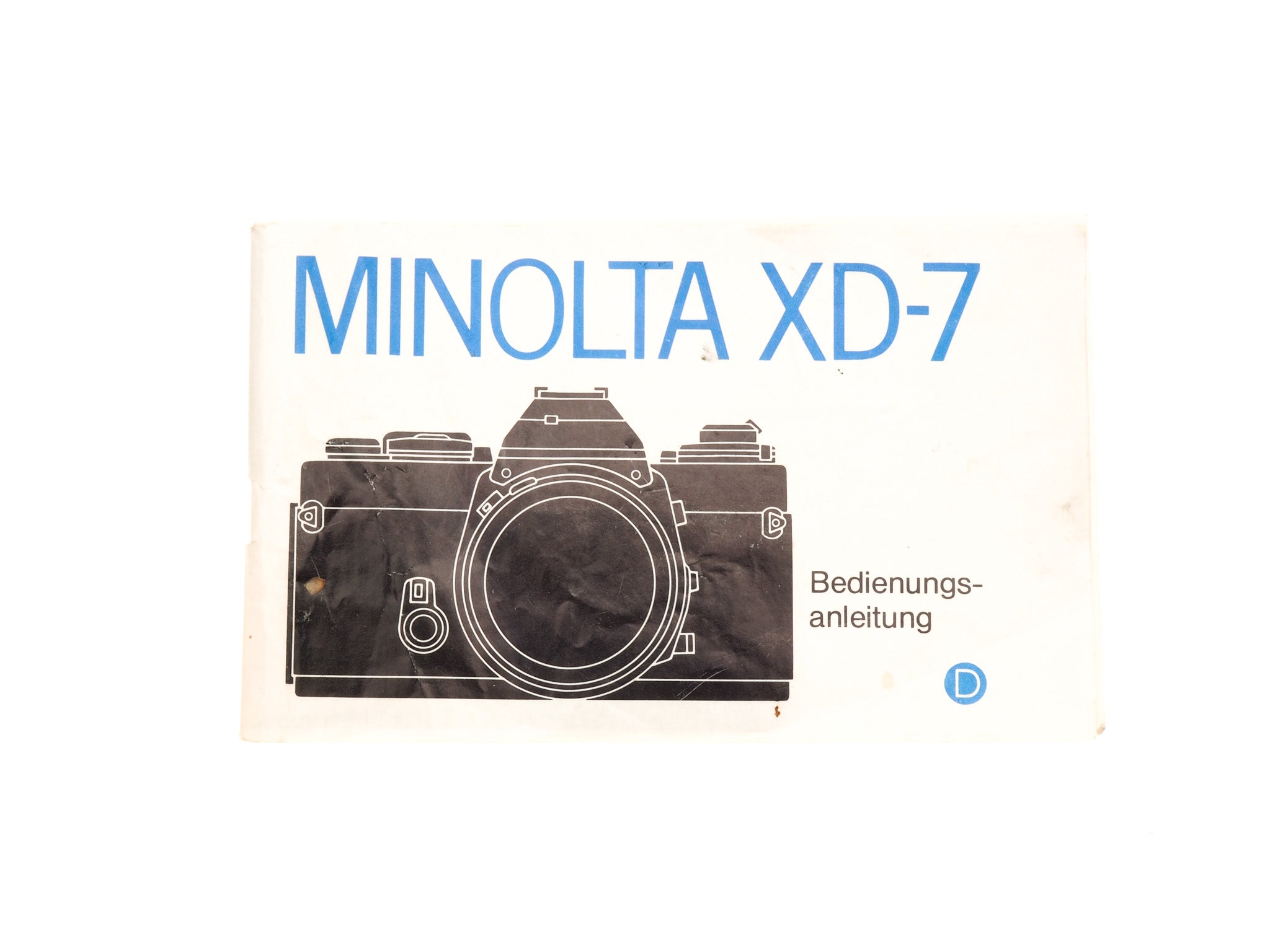 Minolta XD-7 Instructions