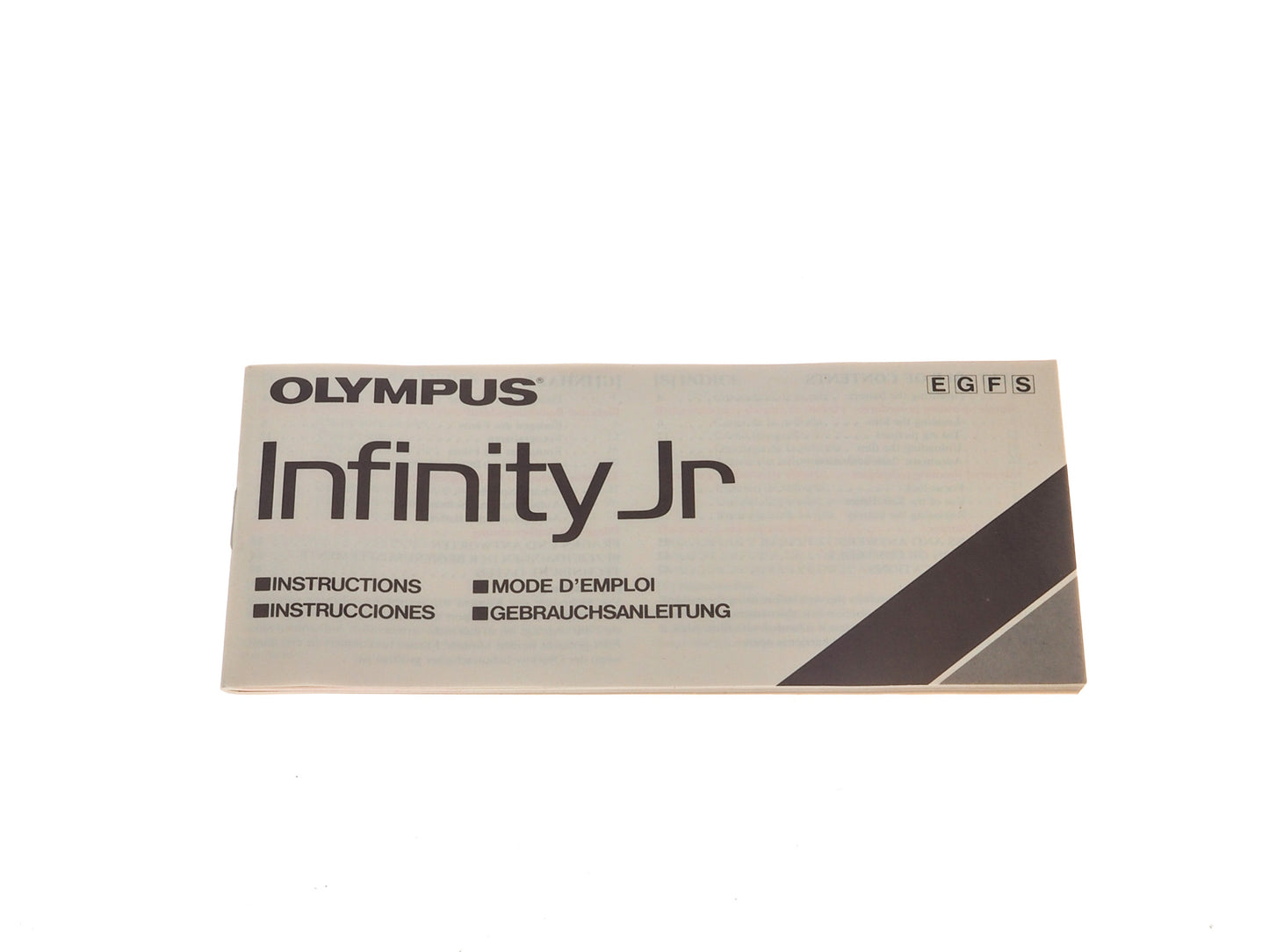 Olympus Infinity Jr Instruction