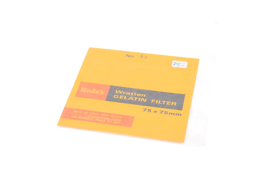 Kodak 75 x 75 mm Color Correction Filter Wratten Gelatin 85 - Accessory