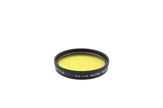 Heliopan 39mm Yellow Filter 3x -1.5 SH-PMC E39 Digital - Accessory