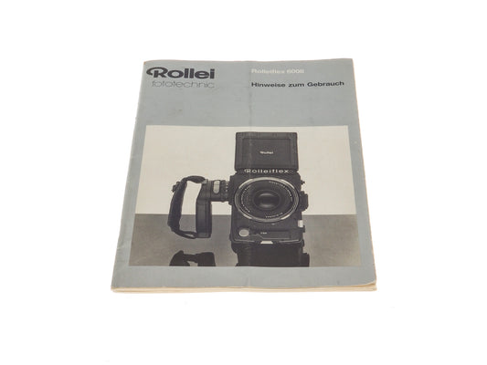 Rollei Rolleiflex 6008 Instructions - Accessory