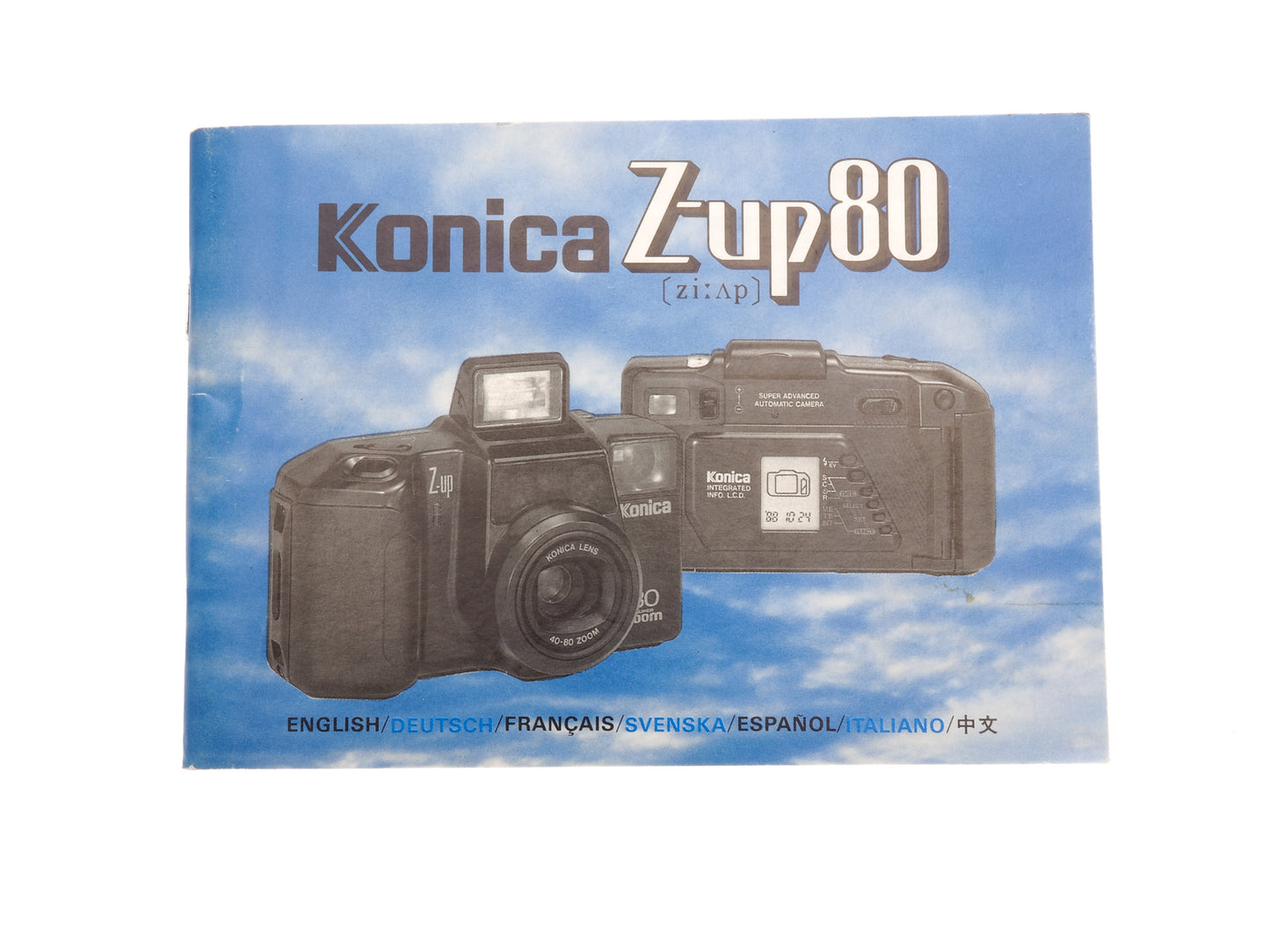 Konica Z-up 80 Instructions