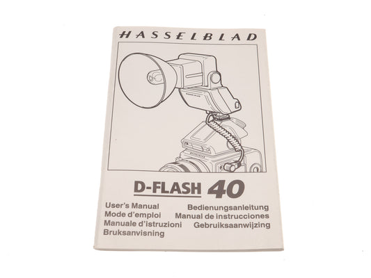 Hasselblad D-Flash 40 Instructions - Accessory