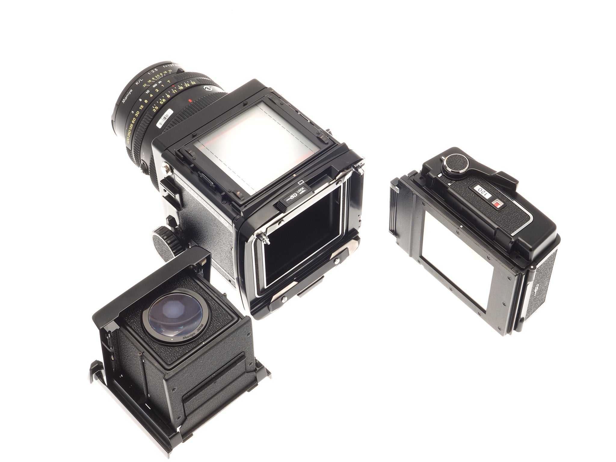 Mamiya RB67 Pro SD + 120 Pro-SD 6x7 Film Back + 127mm f3.5 L K/L + 