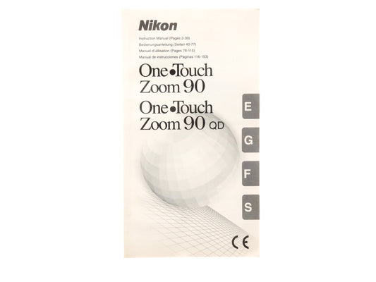 Nikon One Touch Zoom 90 (QD) Instructions