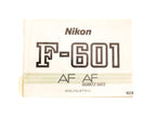 Nikon F-601 AF/AF Quartz Date Instructions
