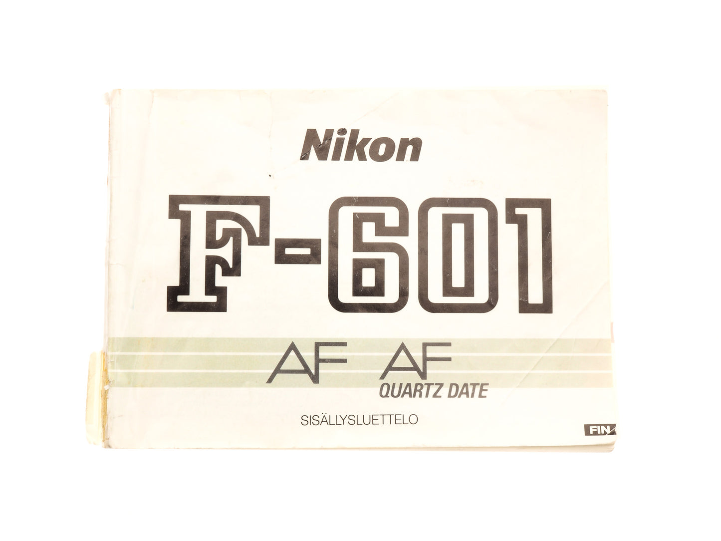 Nikon F-601 AF/AF Quartz Date Instructions