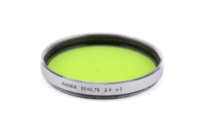 Kaiser 55mm Yellow-Green Filter 2x (-1) - Accessory