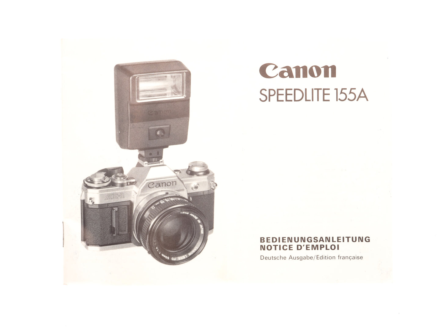Canon Speedlite 155A Instruction Manual
