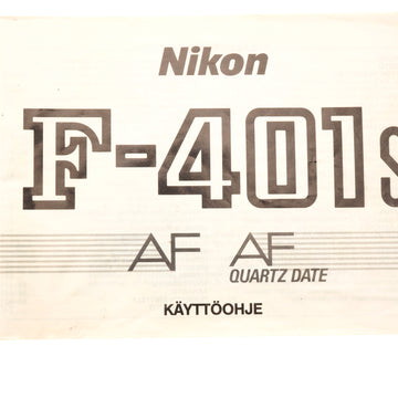 Nikon F-401 AF / AF Quartz Date Instructions