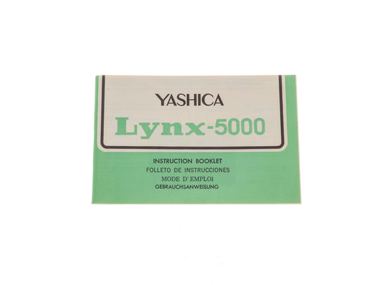 Yashica Lynx-5000 Instruction Booklet - Accessory