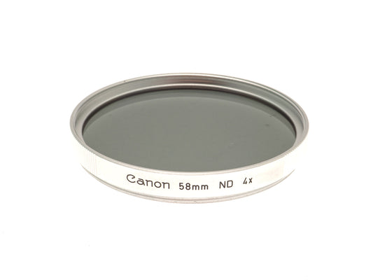Canon 58mm Neutral Density Filter ND 4X - Accessory