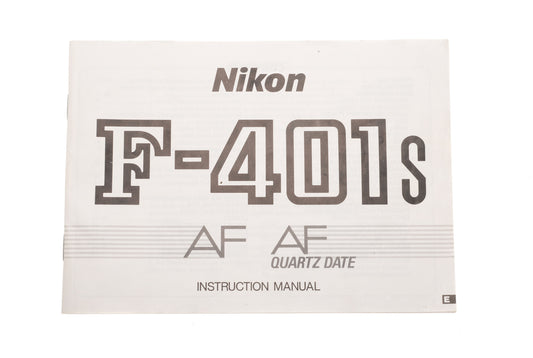Nikon F-401 AF / AF Quartz Date Instructions