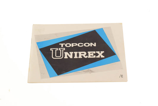 Topcon Unirex Instruction Manual E