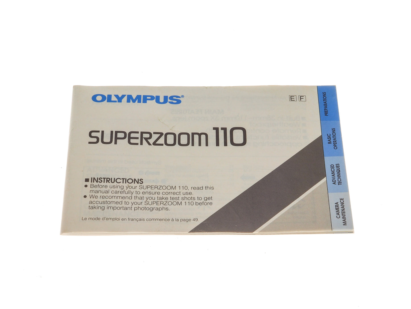 Olympus Superzoom 110 Instructions - Accessory