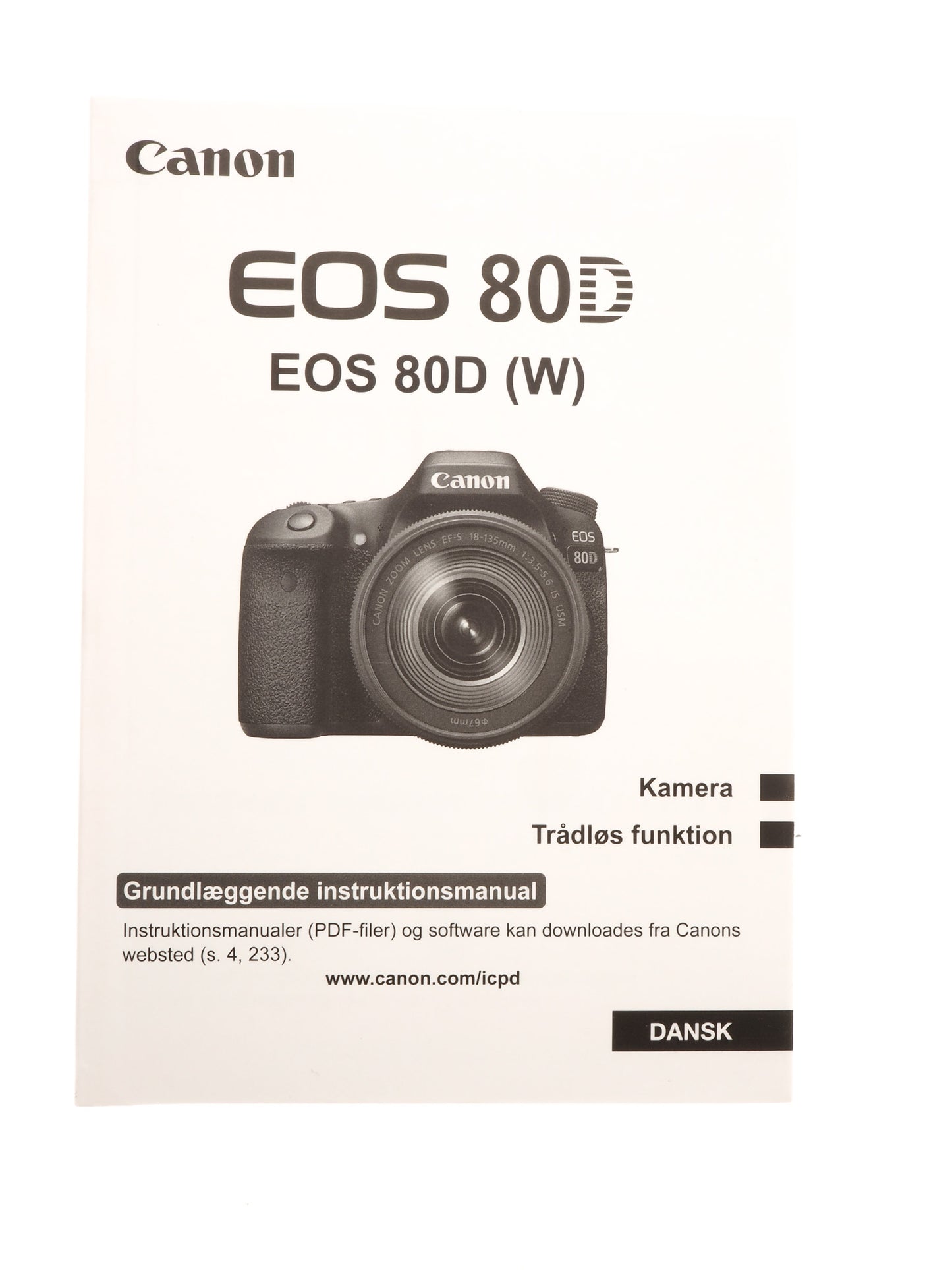 Canon EOS 80D Instructions