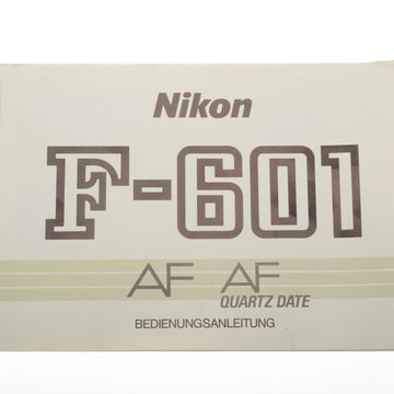 Nikon F-601 AF Quartz Date Bedienunsanleitung