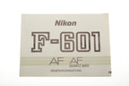 Nikon F-601 AF Quartz Date Bedienunsanleitung