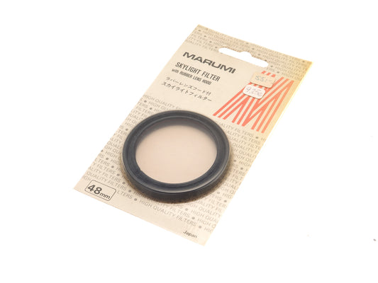 Marumi 48mm Skylight Filter with Rubber Lens Hood - Accessory