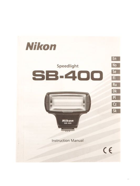 Nikon SB-400 Instructions