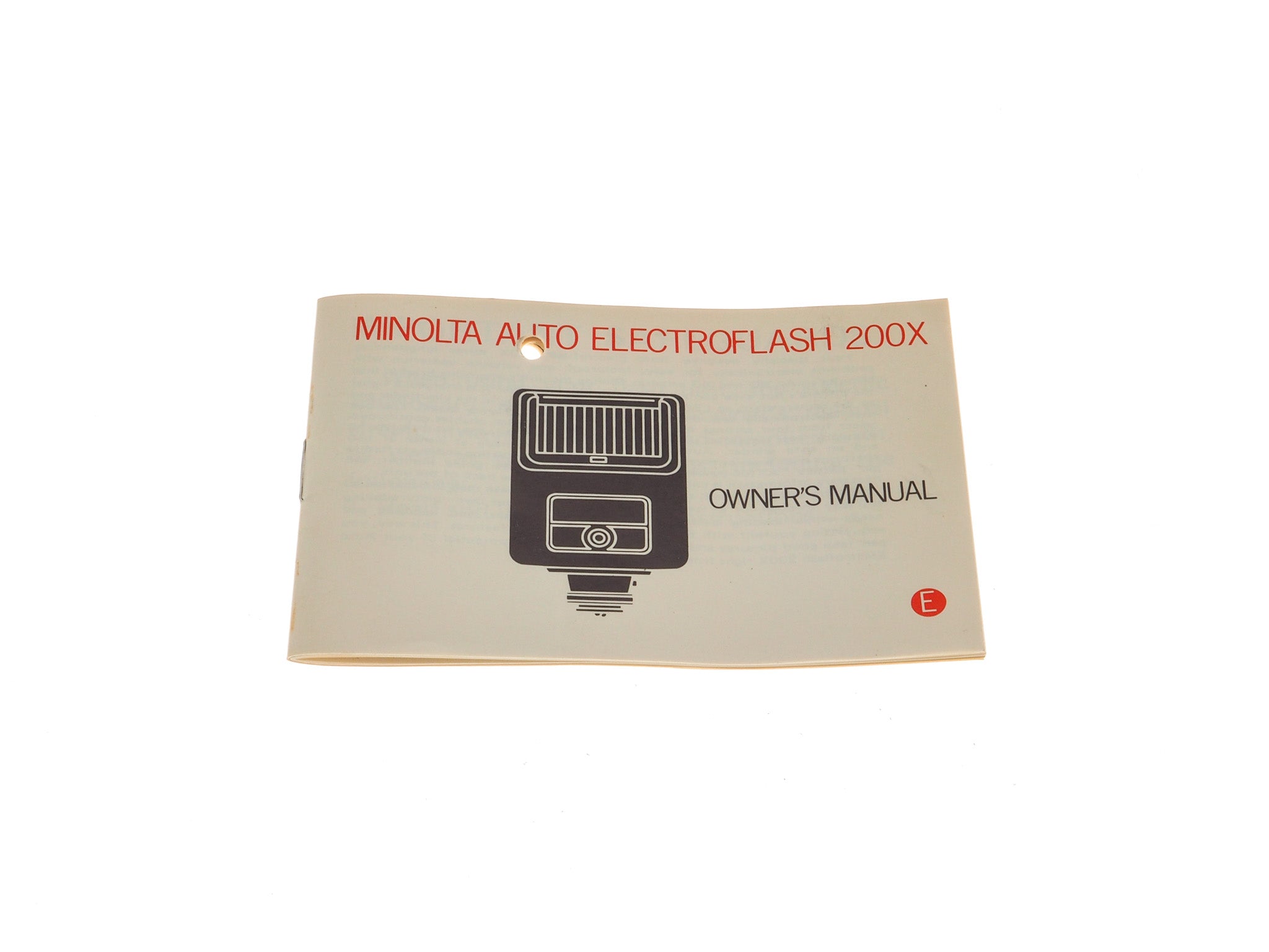 Minolta Auto Electroflash 200X Manual