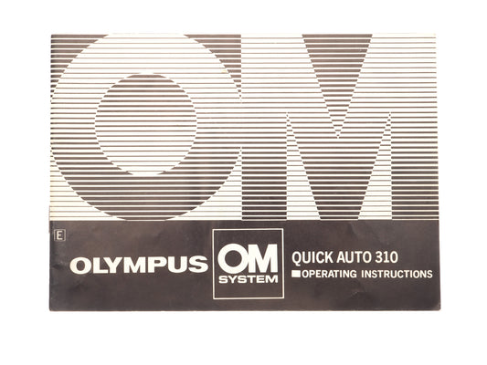 Olympus Quick Auto 310 Operating Instructions