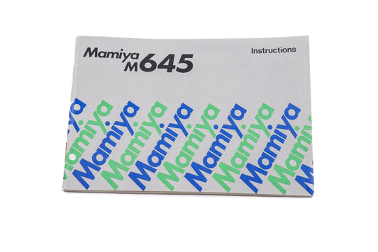 Mamiya M645 Instructions