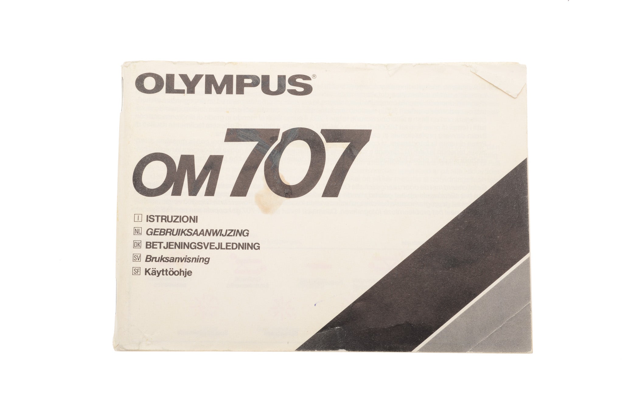 Olympus OM707 Instructions