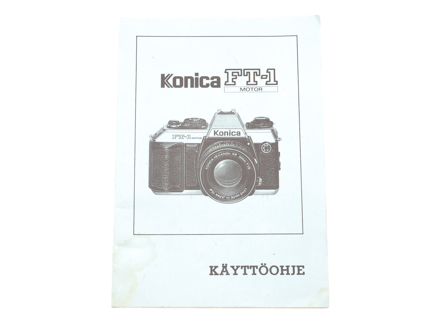 Konica FT-1 Motor Instructions