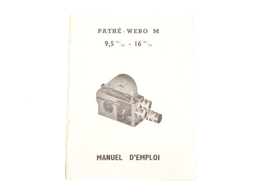Pathe Webo M 9,5 m/m - 16 m/m Instruction Manual